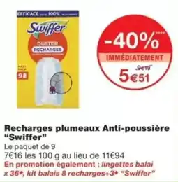 Monop' Swiffer Recharges offre