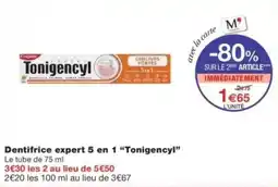 Monop' Colgate Dentifrice expert 5 en 1 Tonigencyl offre