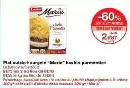 Monop' Marie hachis parmentier offre