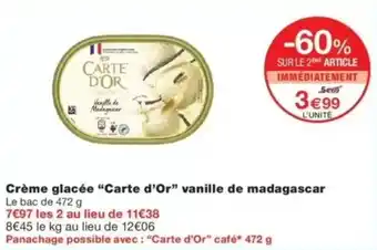 Monop' Carte d'Or Crème glacée offre