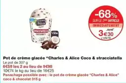 Monop' Charles & Alice crème glacée offre