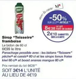 Monop' Teisseire Sirop framboise offre
