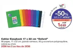 Monop' Easybook Cahier Oxford offre