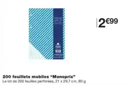 Monop' Monoprix feuillets mobiles offre