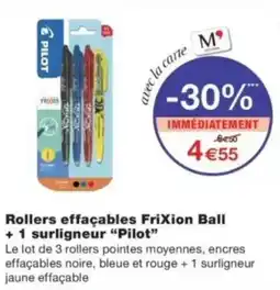 Monop' Pilot Rollers effaçables FriXion Ball offre
