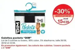 Monop' DIM Culottes pockets offre