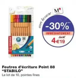 Monop' STABILO Feutres d'écriture Point 88 offre