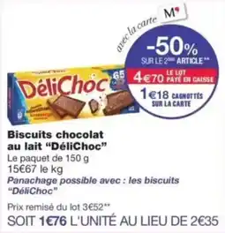 Monop' DéliChoc Biscuits chocolat au lait offre