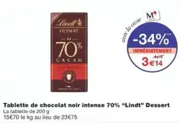 Monop' Lindt Tablette de chocolat noir intense 70% offre