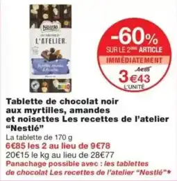 Monop' Nestlé Les recettes de l'atelier offre