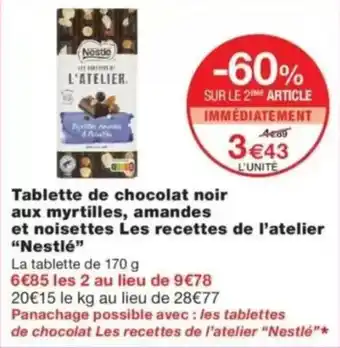 Monop' Nestlé Les recettes de l'atelier offre