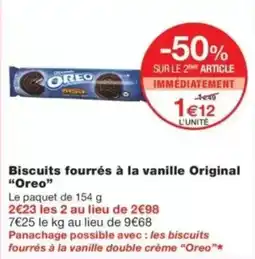 Monop' OREO Biscuits fourrés à la vanille Original offre