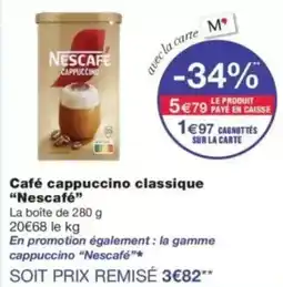 Monop' Nescafé Café cappuccino classique offre