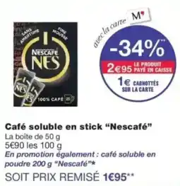 Monop' Nescafé Café soluble en stick offre