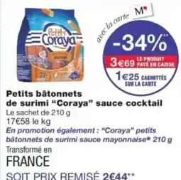 Monop' Coraya Petits bâtonnets de surimi offre