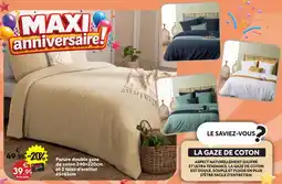 Maxi Bazar Parure double gaze de coton offre