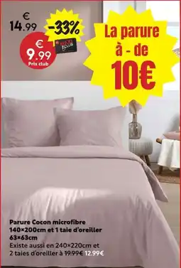 Maxi Bazar Parure Cocon microfibre offre