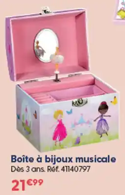 La Grande Récré Boîte à bijoux musicale offre