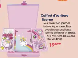 La Grande Récré Coffret d'écriture licorne offre