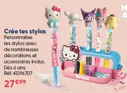 La Grande Récré Hello Kitty Crée tes stylos offre