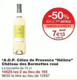 Monop' Château des Bormettes rosé offre
