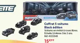 La Grande Récré MAJORETTE Coffret 5 voitures Black édition offre