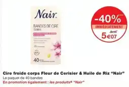 Monop' Nair Bandes de Cire Corps offre