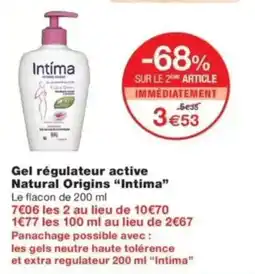 Monop' Intima Gel régulateur active offre