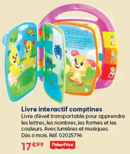 La Grande Récré Fisher-Price Livre interactif comptines offre