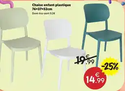 Maxi Bazar Chaise enfant plastique offre