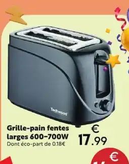 Maxi Bazar Techwood Grille-pain fentes larges offre