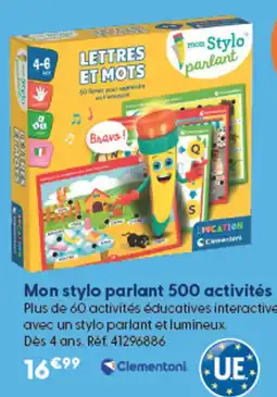 La Grande Récré Clementoni Mon stylo parlant offre