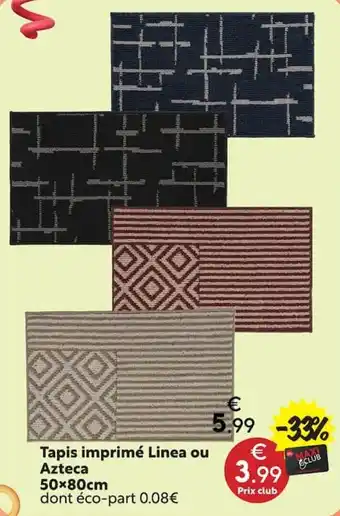 Linea ou Azteca Tapis imprimé