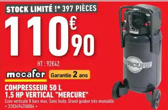 Compresseur 50 L 1.5 HP Vertical "Mercure"