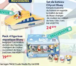 La Grande Récré Bluey Set de bateau Citycat Bluey offre