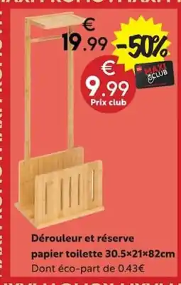 Maxi Bazar Dérouleur et réserve papier toilette offre