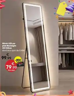 Maxi Bazar Blacklight Miroir LED sur pied offre