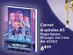 La Grande Récré Carnet á spirales a5 offre