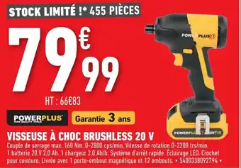 Brico Cash Visseuse à choc Brushless 20 V offre
