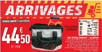 Brico Cash Sac Textile Compact + 36 Outils offre