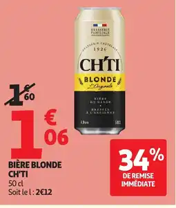 Auchan CHTI Bière blonde offre