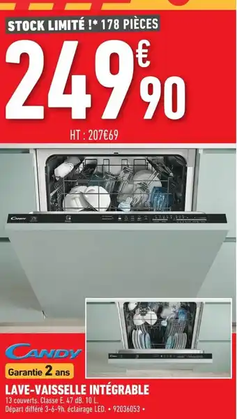 Brico Cash Lave-vaisselle Intégrable offre