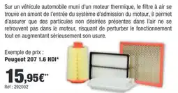 Autobacs Peugeot Filtre à air offre