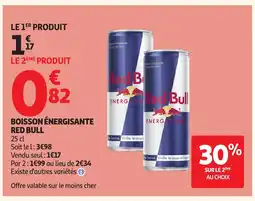 Auchan RED BULL Boisson énergisante offre