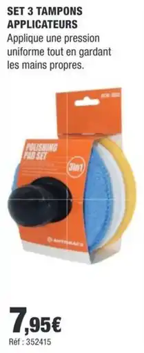 Autobacs AUTORACS SET 3 TAMPOONS APPLICATEURS offre