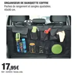 Autobacs ORGANISEUR DE BANQUETTE COFFRE offre