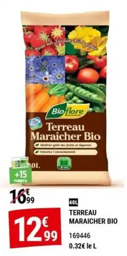 Gamm vert Bioflore Terreau Maraîcher Bio offre