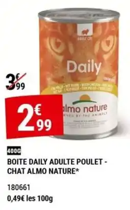 Gamm vert Almo Nature Daily Adulte Poulet - Chat offre