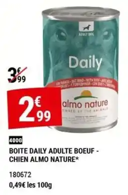 Gamm vert Almo Nature Boite Daily Adulte Bœuf - Chien offre