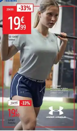 Intersport UNDER ARMOUR TEE-SHIRT Femme offre